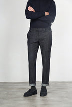 New York pantalón chino de hombre en denim stretch, regular fit