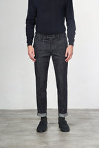 New York pantalón chino de hombre en denim stretch, regular fit