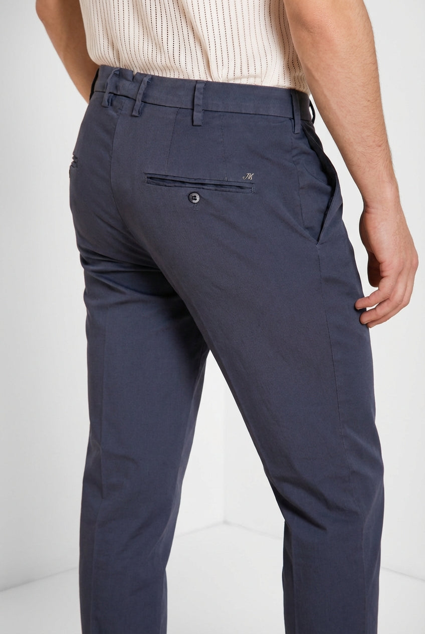 New York pantalone chino uomo in gabardina stretch regular fit ①