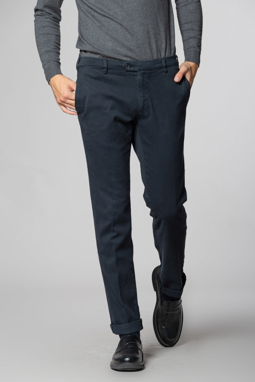 New York Sartoriale Herren Chinohose maßgeschneiderte aus Baumwolle Cashmere Regular Fit