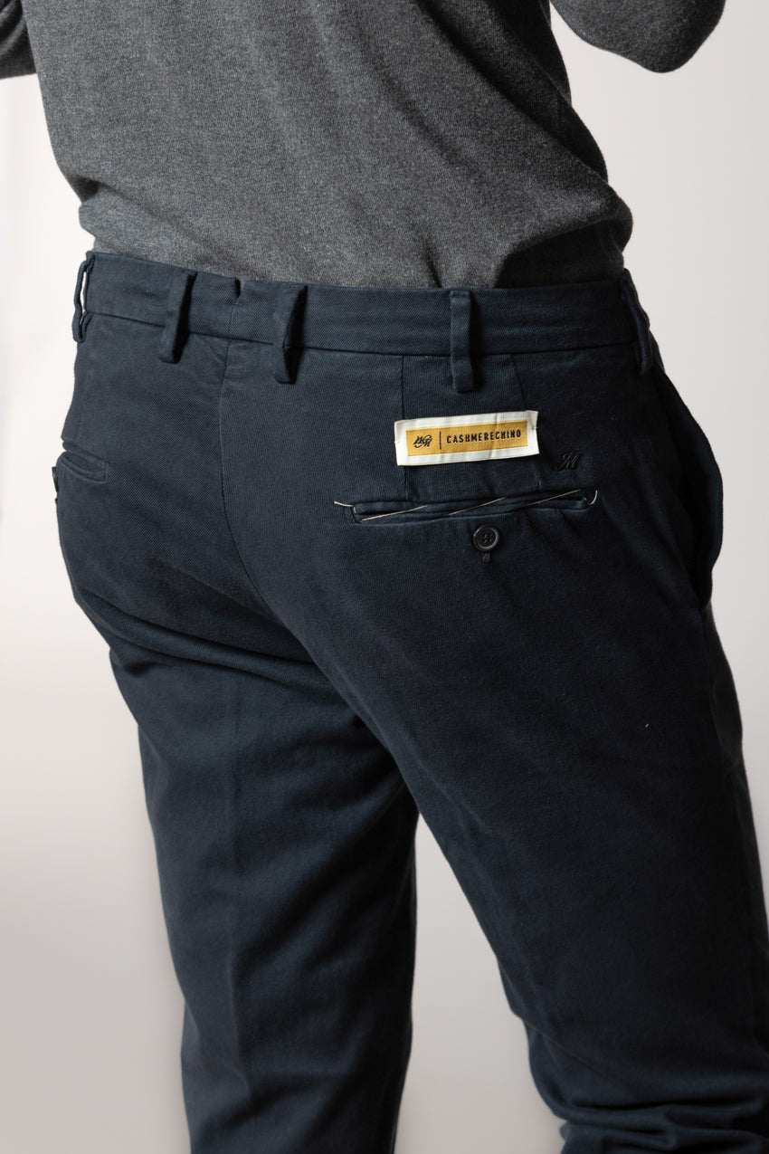 New York Sartoriale Herren Chinohose maßgeschneiderte aus Baumwolle Cashmere Regular Fit