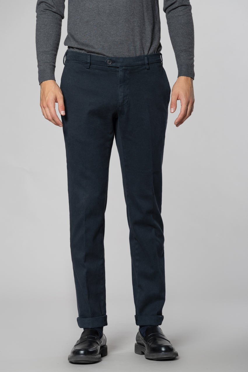 New York Sartoriale Herren Chinohose maßgeschneiderte aus Baumwolle Cashmere Regular Fit