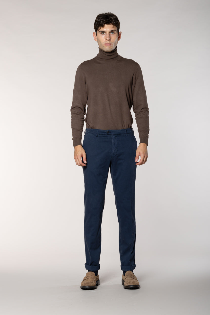 New York Sartoriale pantalone chino uomo sartoriale in cotone seta regular fit
