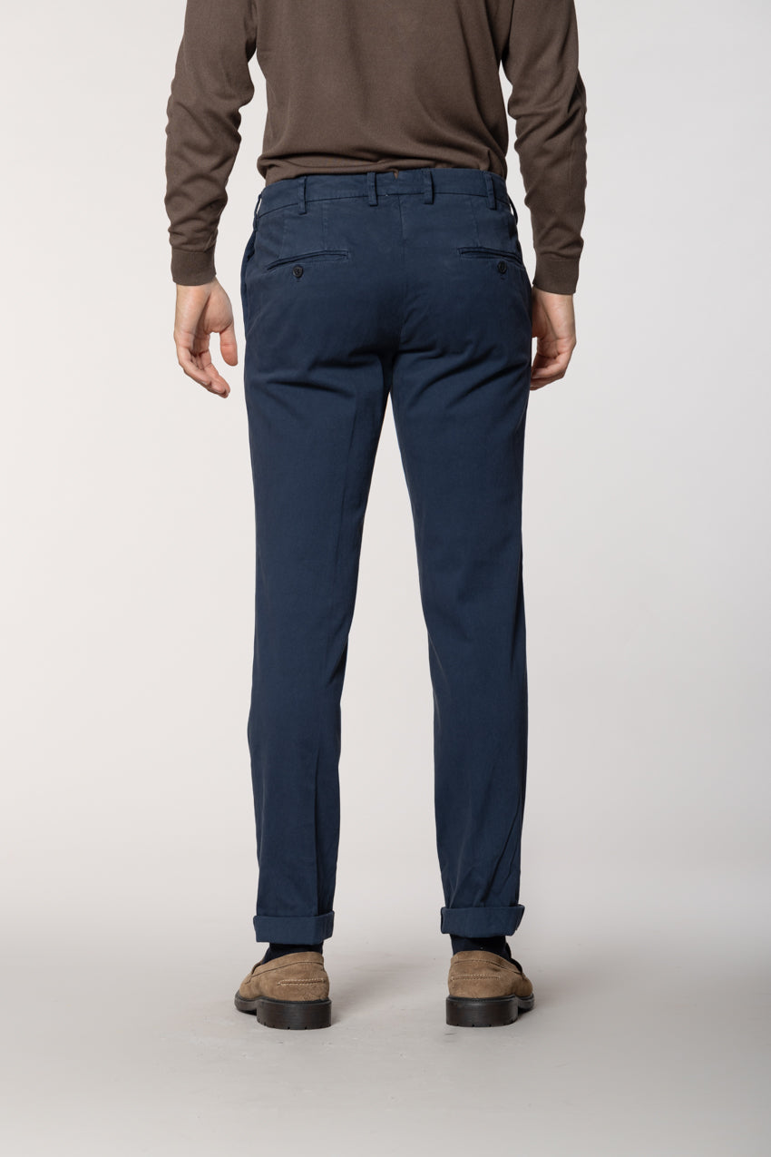 New York Sartoriale pantalone chino uomo sartoriale in cotone seta regular fit
