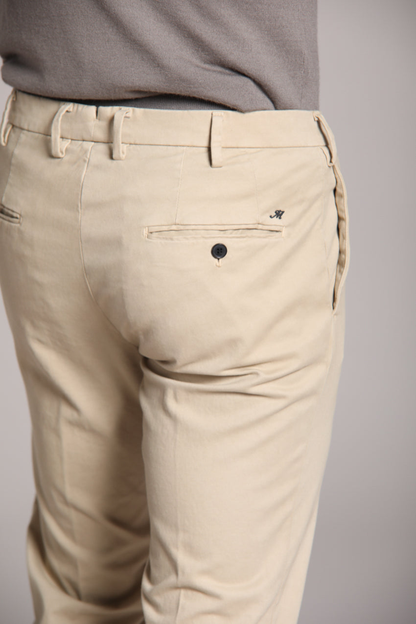 Foto 3 New York Sartoriale pantalone chino uomo sartoriale in cotone seta regular fit