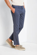 New York pantalone chino uomo in gabardina stretch regular fit ①