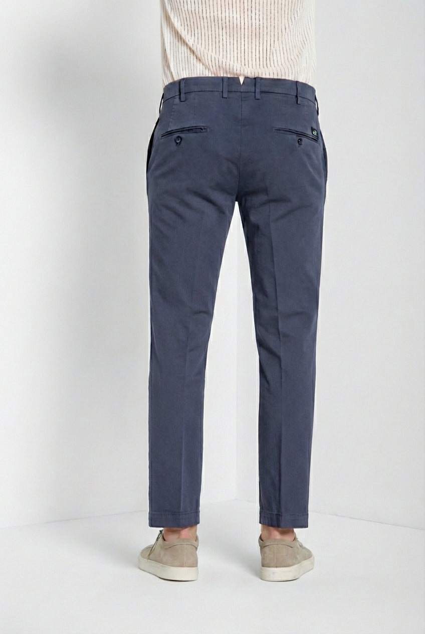 New York pantalone chino uomo in gabardina stretch regular fit ①