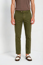 New York pantalone chino uomo in gabardina stretch regular fit ①