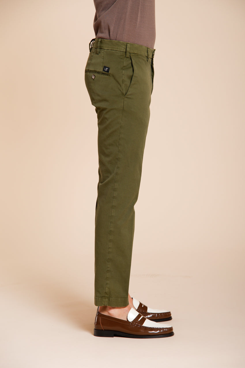 New York pantalone chino uomo in gabardina stretch regular fit ①