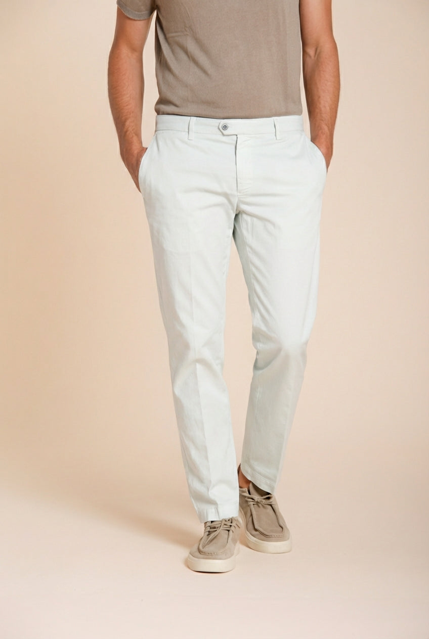 New York pantalon chino homme en gabardine stretch regular fit ①