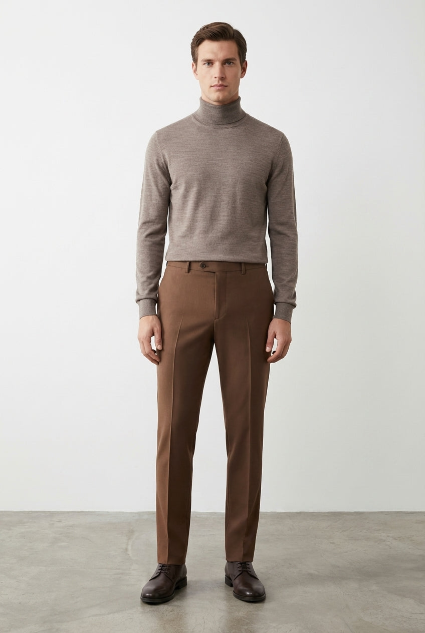  New York pantalón chino hombre en gabardina stretch, corte regular fit