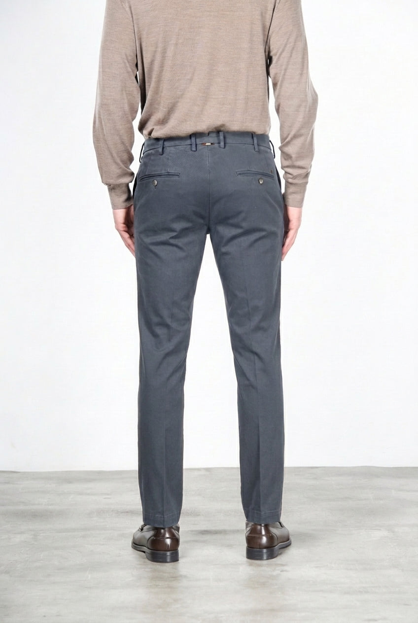 New York pantalone chino uomo in gabardina stretch regular fit ①