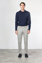 New York pantalone chino uomo in twill di cotone e cashmere regular fit