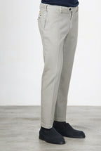 New York pantalone chino uomo in twill di cotone e cashmere regular fit