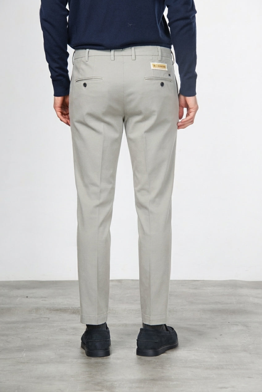 New York pantalone chino uomo in twill di cotone e cashmere regular fit