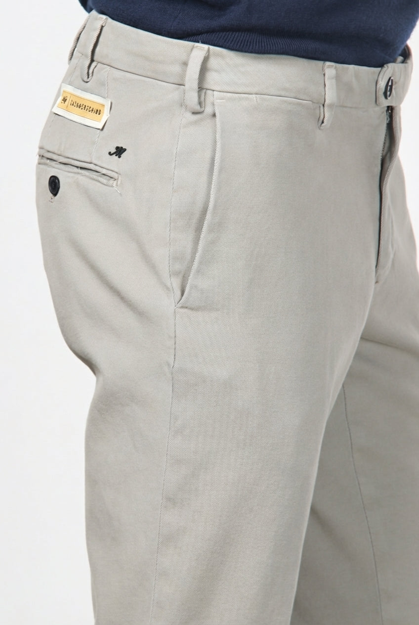 New York pantalone chino uomo in twill di cotone e cashmere regular fit