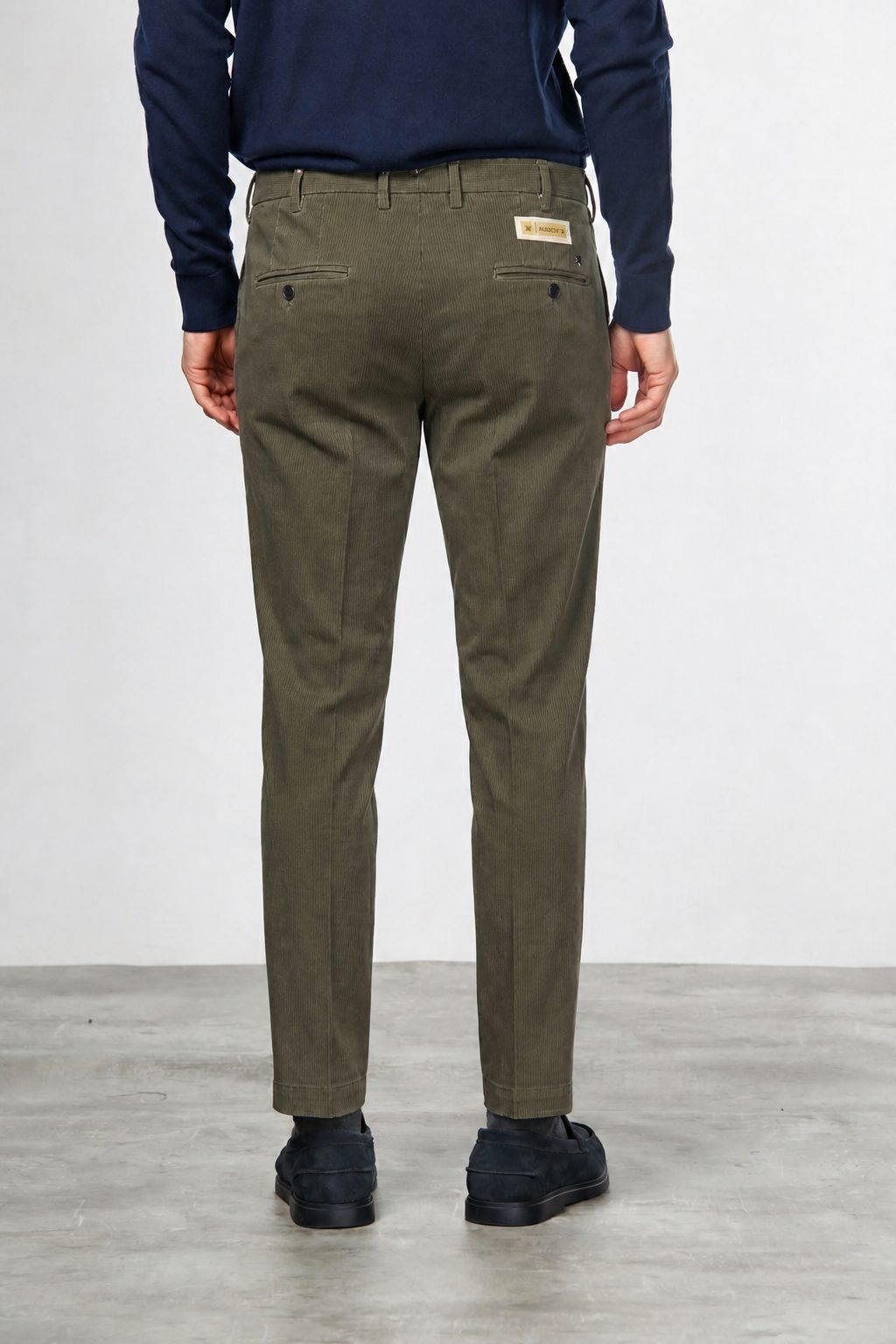 New York pantalon chino homme en twill de coton et cachemire regular fit