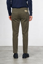 New York pantalon chino homme en twill de coton et cachemire regular fit