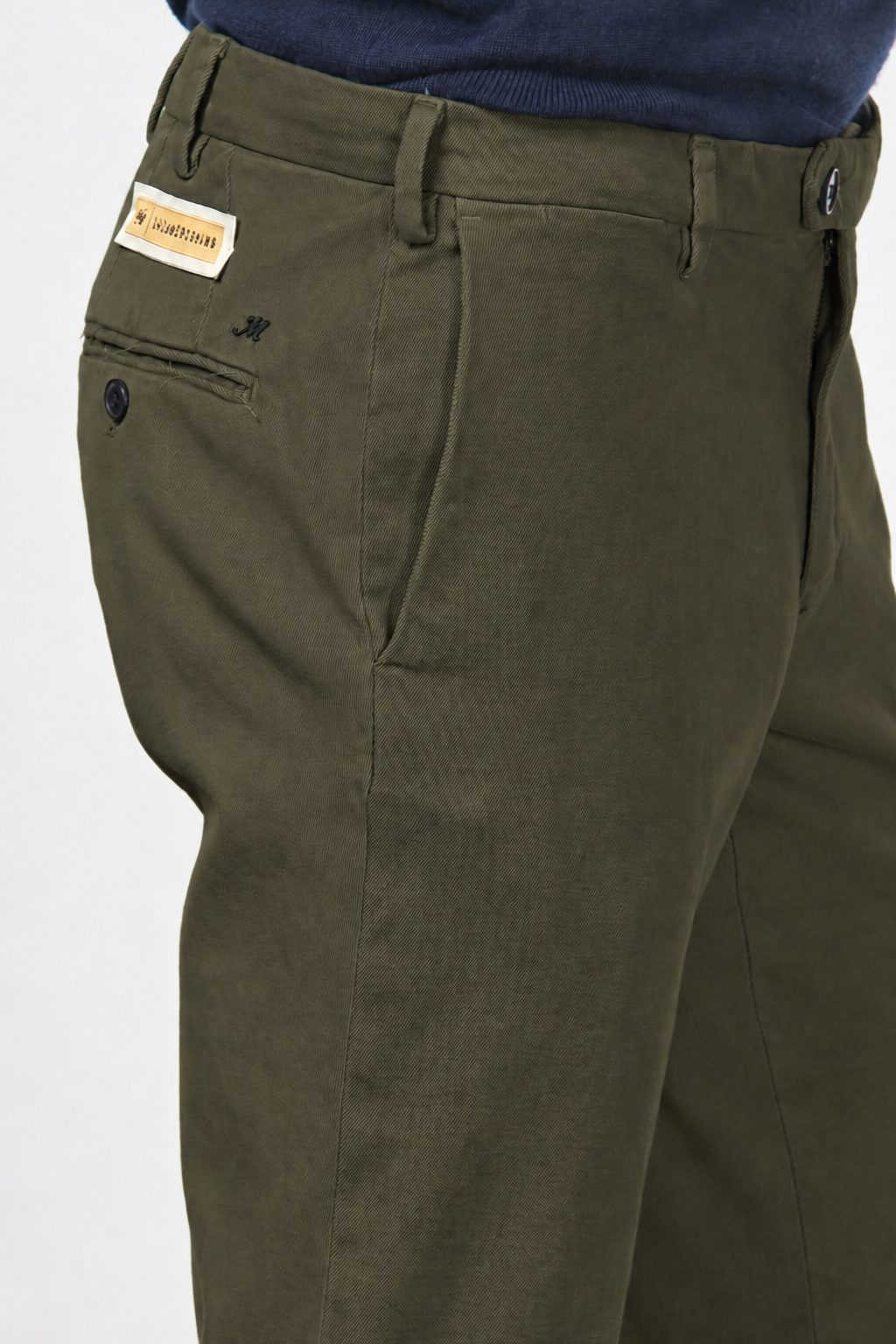 New York pantalon chino homme en twill de coton et cachemire regular fit