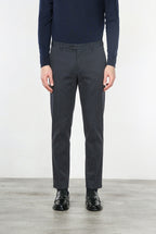 New York pantalone chino uomo in gabardina cotone e lana regular fit