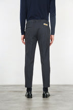 New York pantalone chino uomo in gabardina cotone e lana regular fit