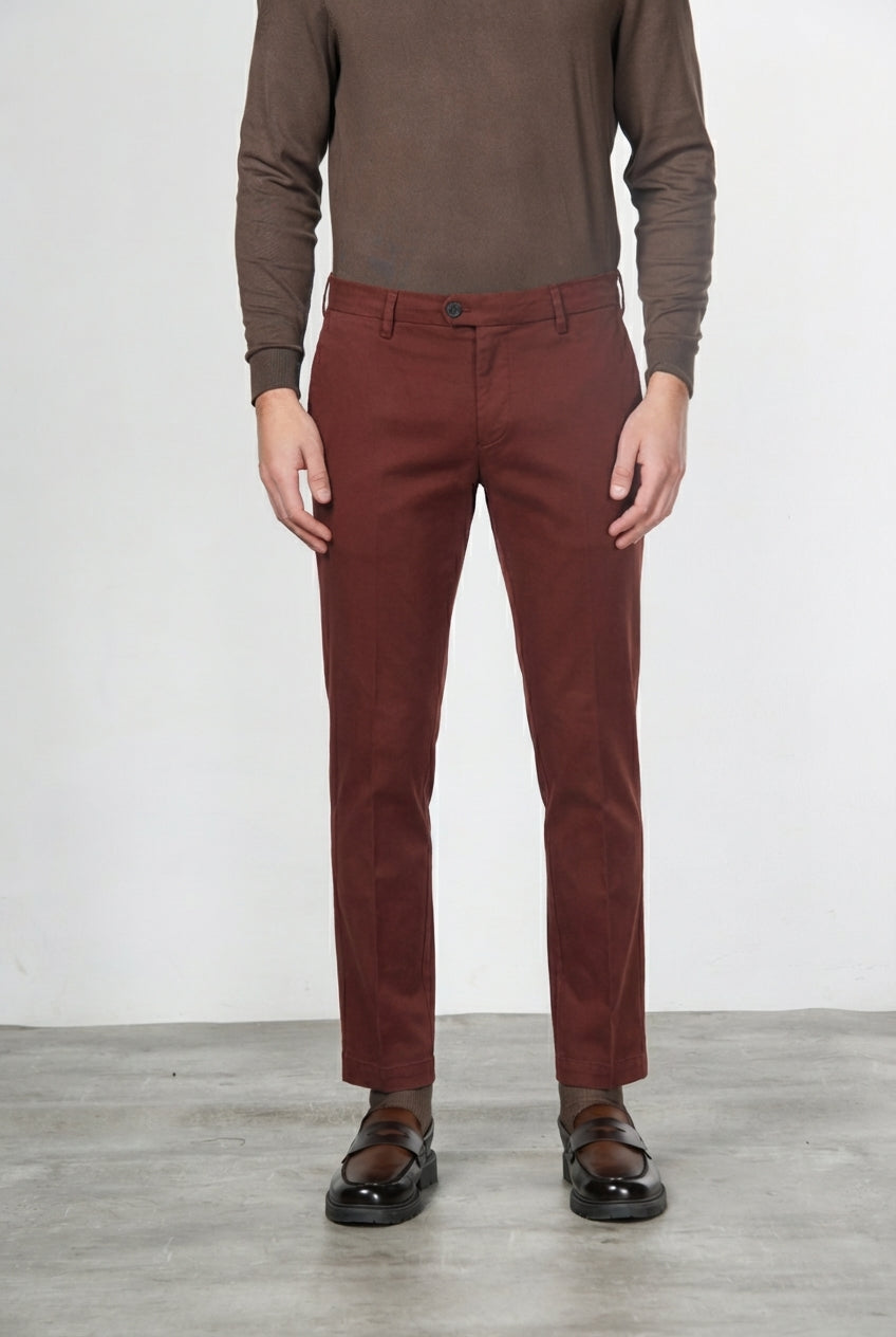New York Chinohose für Herren aus Baumwoll- und Wollgabardine mit regular fit