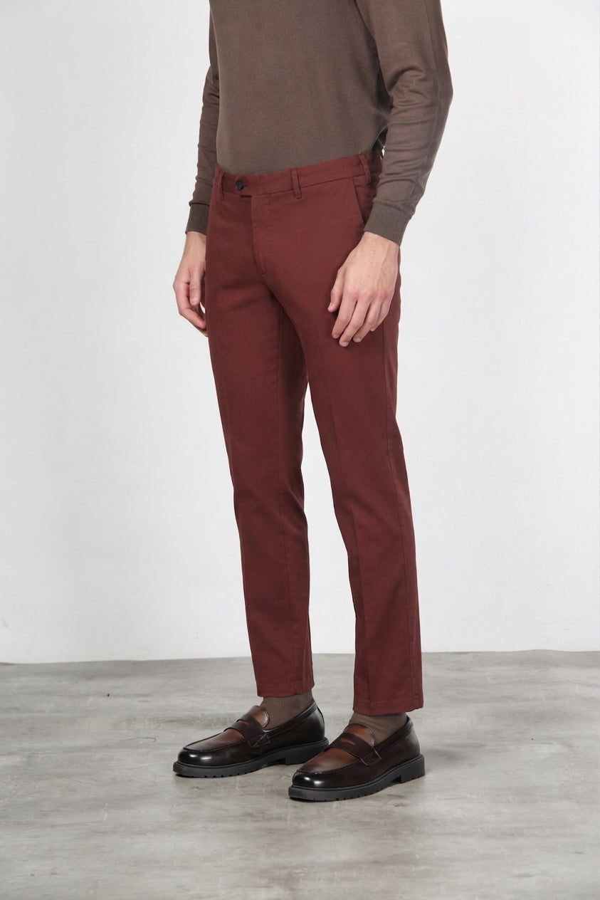 New York Chinohose für Herren aus Baumwoll- und Wollgabardine mit regular fit