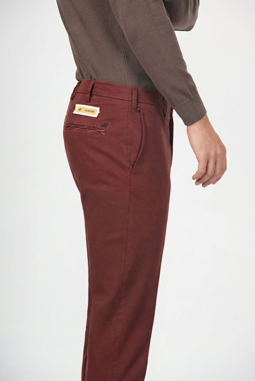 New York Chinohose für Herren aus Baumwoll- und Wollgabardine mit regular fit