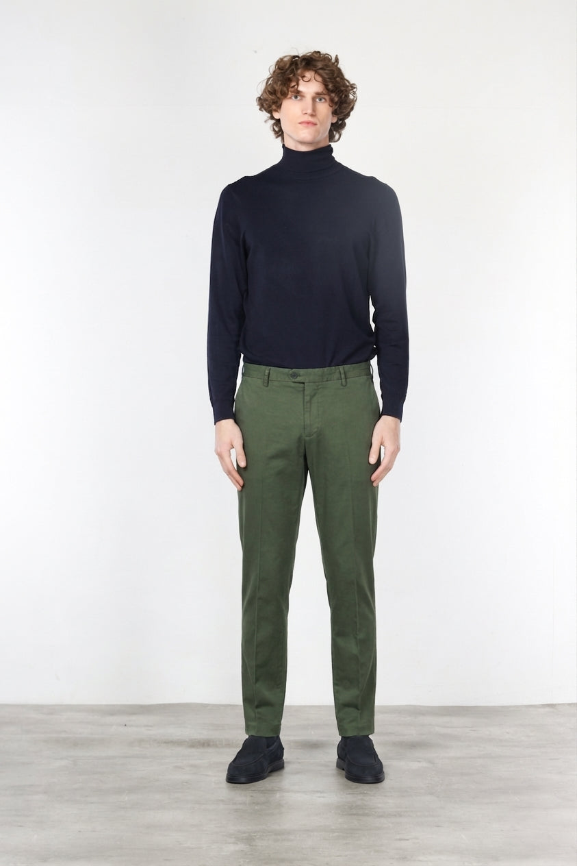 New York Chinohose für Herren aus Baumwoll- und Wollgabardine mit regular fit