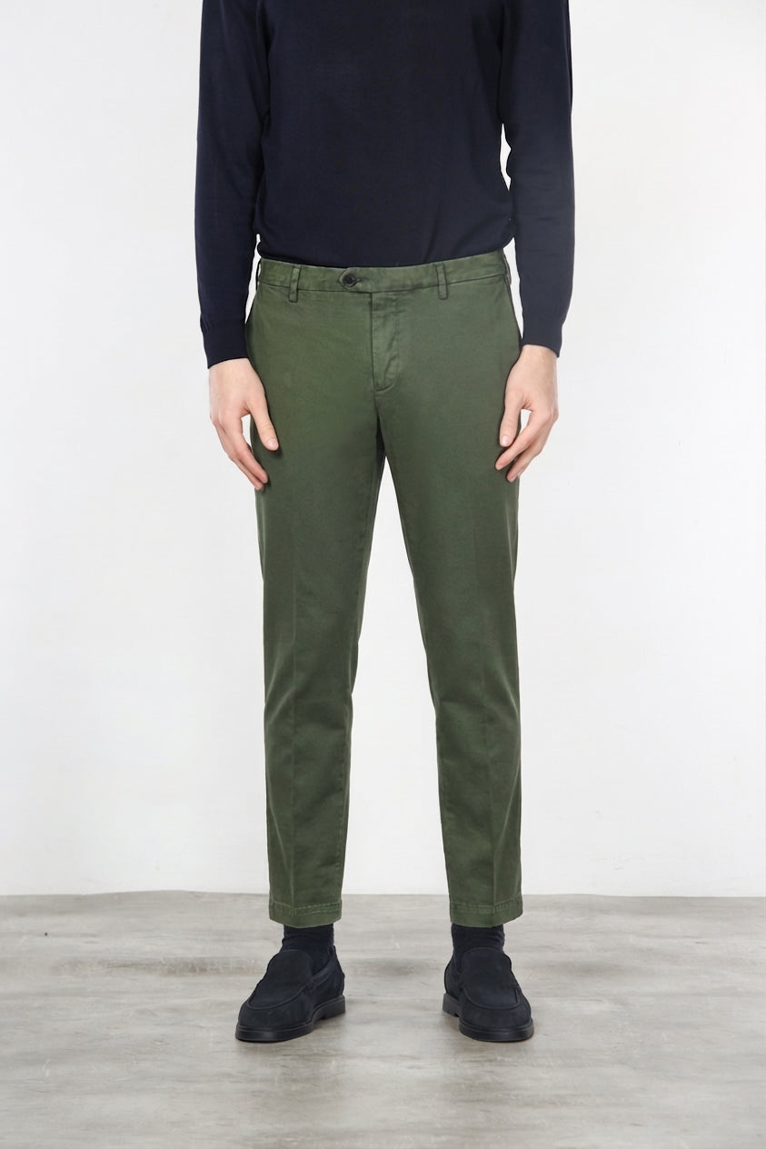 New York Chinohose für Herren aus Baumwoll- und Wollgabardine mit regular fit