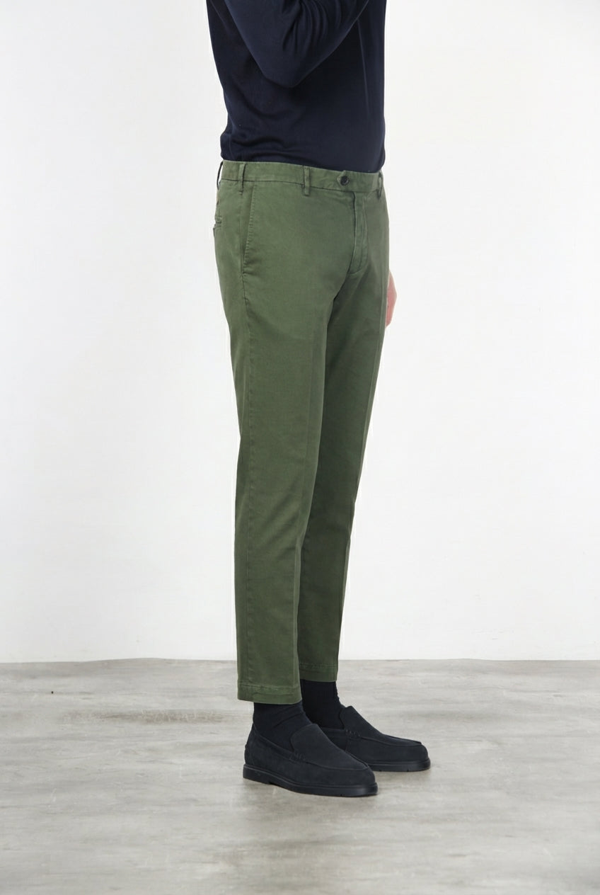 New York Chinohose für Herren aus Baumwoll- und Wollgabardine mit regular fit