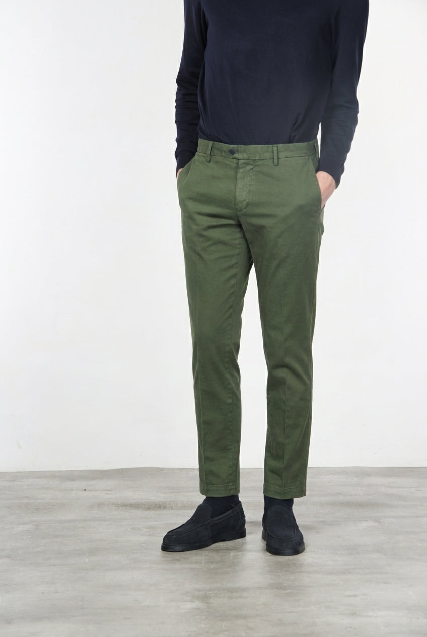 New York Chinohose für Herren aus Baumwoll- und Wollgabardine mit regular fit