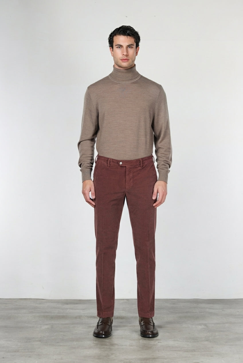 New York pantalone chino uomo in velluto 2000 righe stretch regular fit