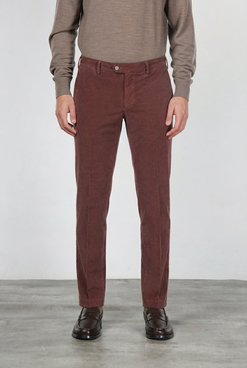 New York pantalone chino uomo in velluto 2000 righe stretch regular fit