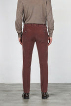 New York pantalone chino uomo in velluto 2000 righe stretch regular fit