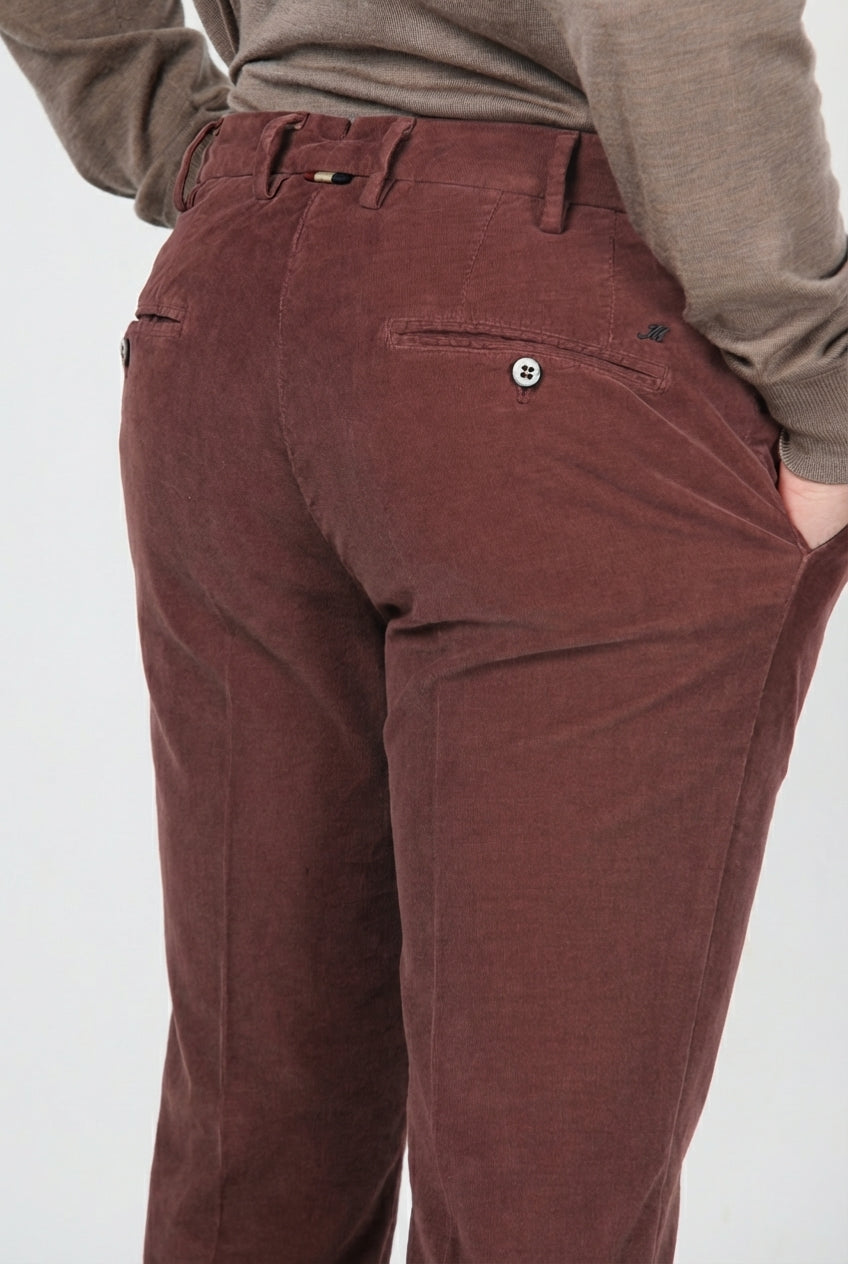 New York pantalone chino uomo in velluto 2000 righe stretch regular fit