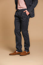 New York Time 1 Pinces pantalon chino homme en twill de lin et coton regular fit