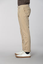 New York Time 1 Pinces pantalone chino uomo in gabardina regular fit