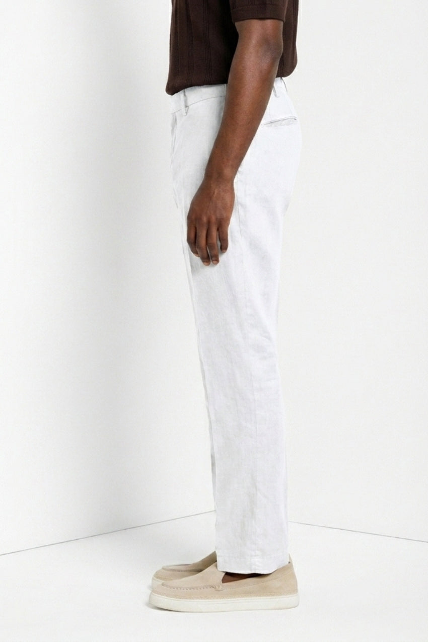 New York Icon Flex men's chino pants in linen and cotton twill regular fit