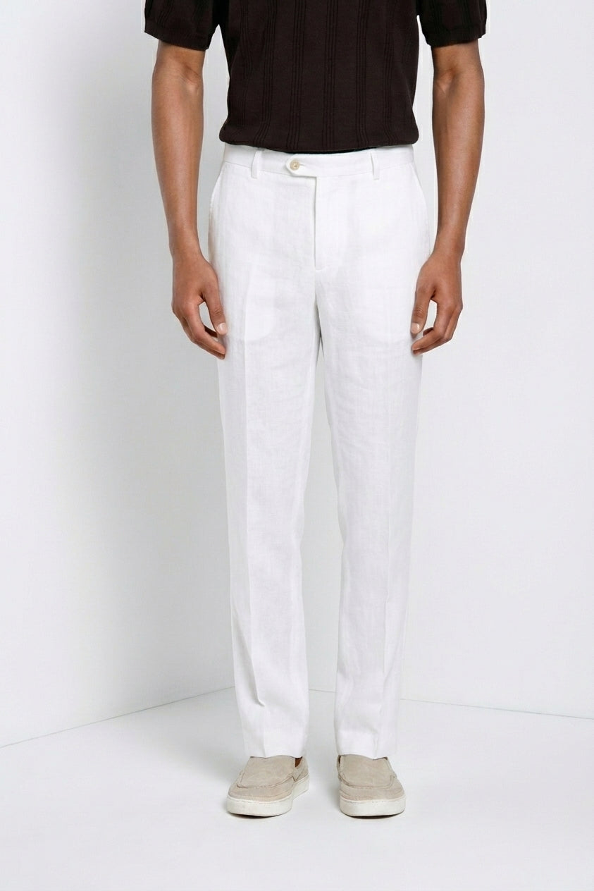 New York Icon Flex men's chino pants in linen and cotton twill regular fit
