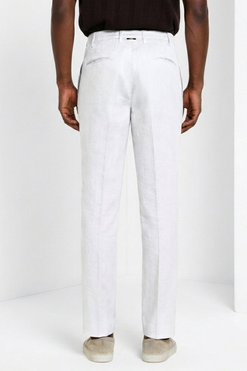 New York Icon Flex men's chino pants in linen and cotton twill regular fit