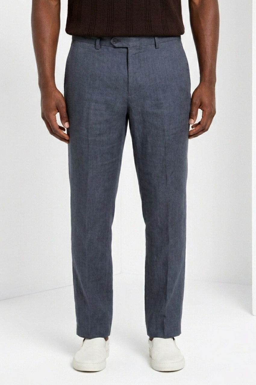 New York Icon Flex men's chino pants in linen and cotton twill regular fit
