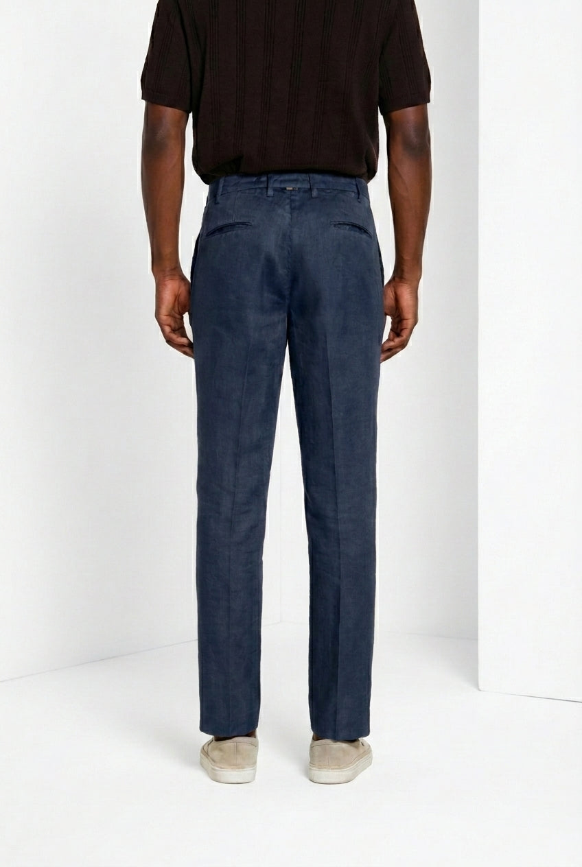 New York Icon Flex men's chino pants in linen and cotton twill regular fit