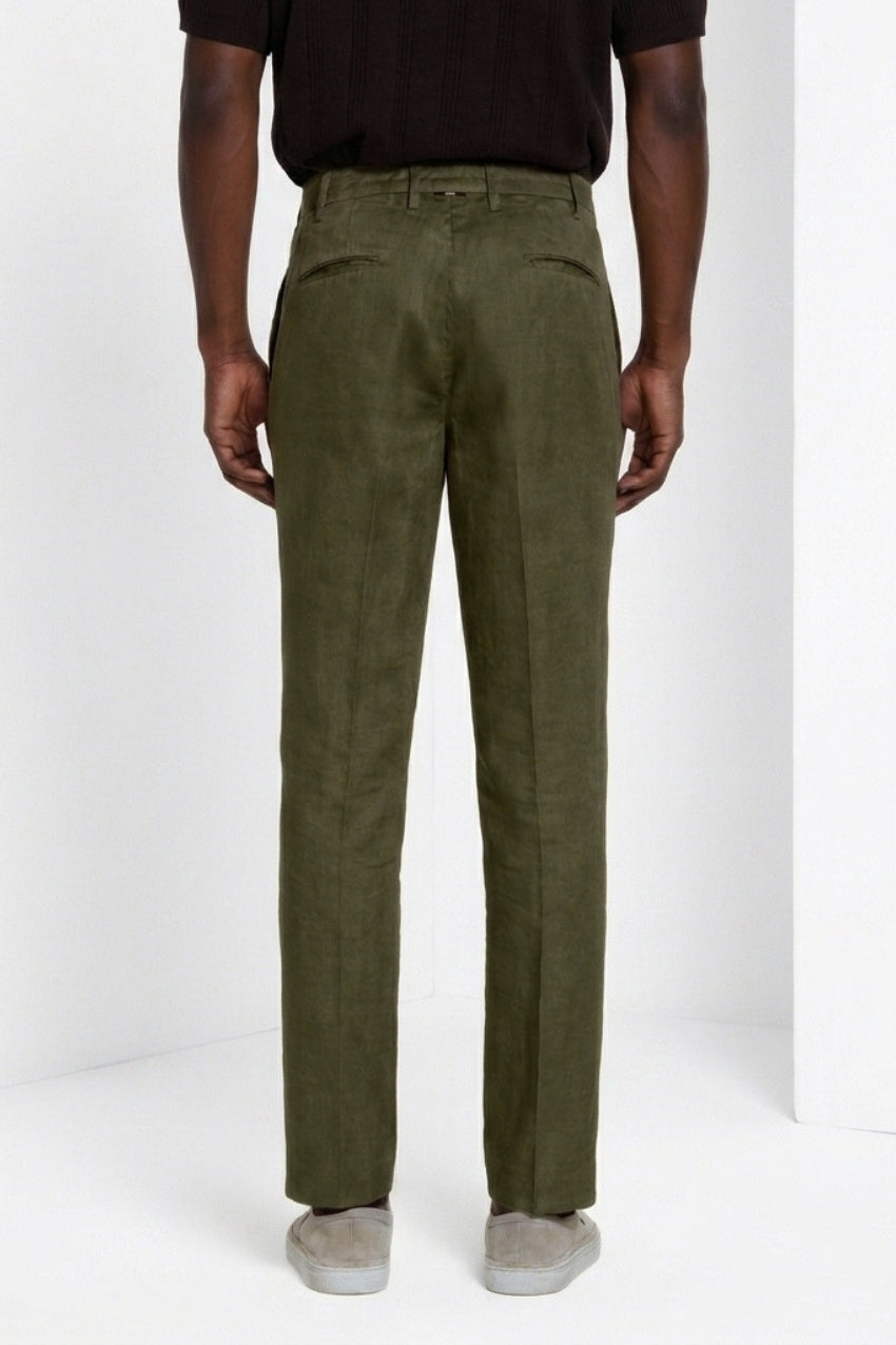 New York Icon Flex pantalon chino homme en twill de lin et coton regular fit