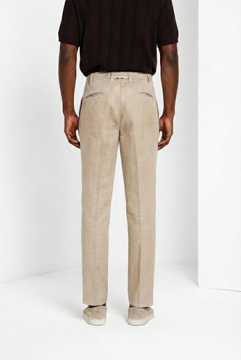 New York Icon Flex men's chino pants in linen and cotton twill regular fit