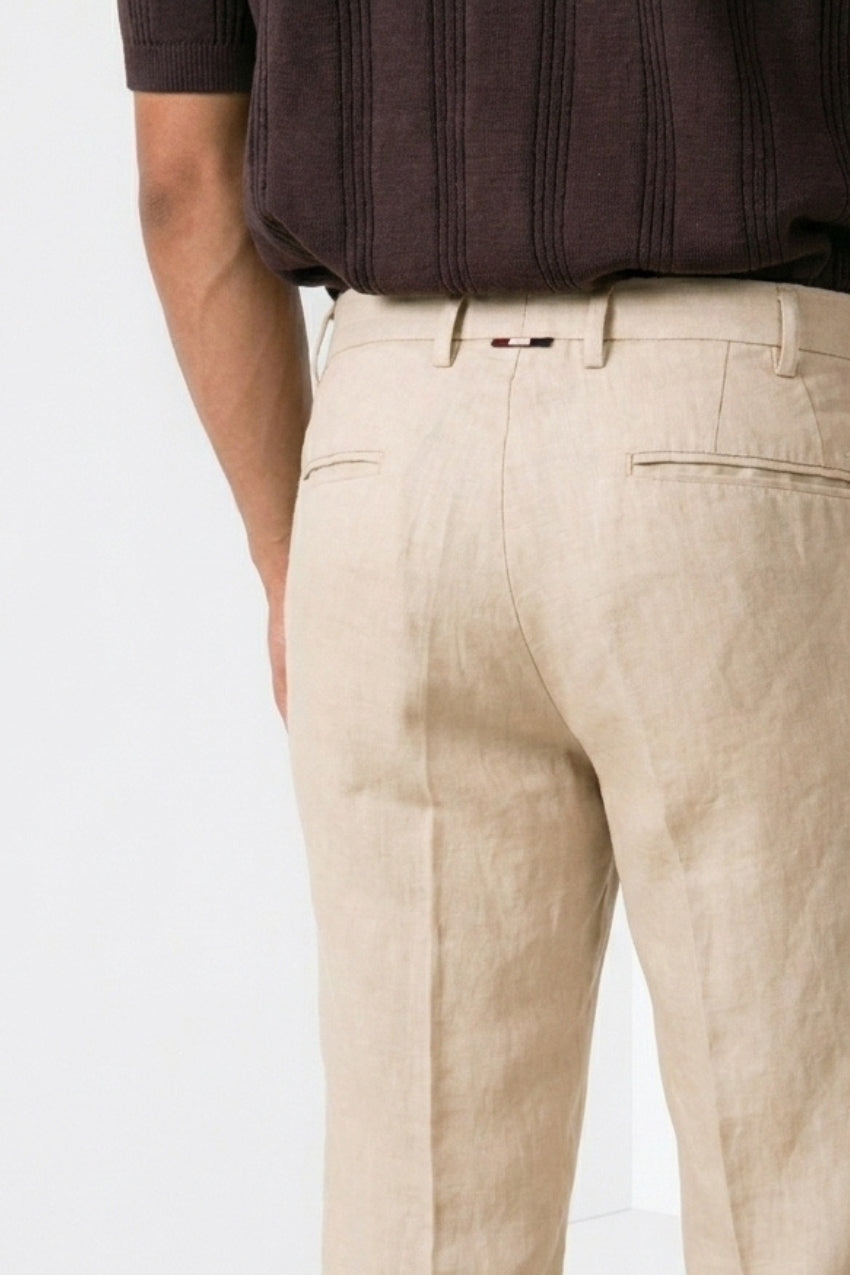New York Icon Flex men's chino pants in linen and cotton twill regular fit