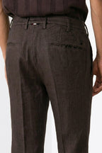 New York Icon Flex pantalon chino homme en twill lin et coton regular fit