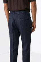 New York Icon Flex pantalon chino homme en twill de lin et coton regular fit