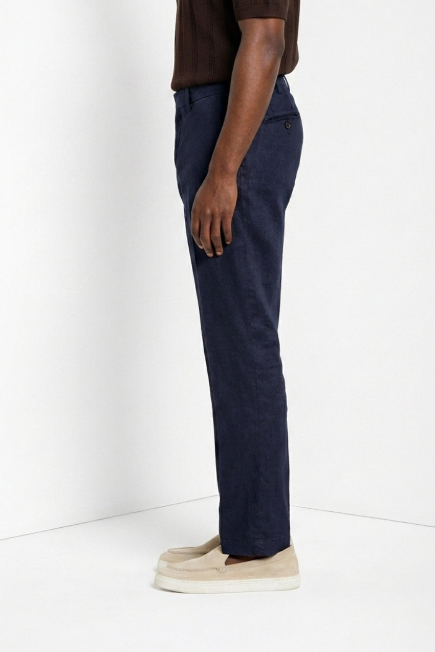 New York Icon Flex pantalon chino homme en twill de lin et coton regular fit