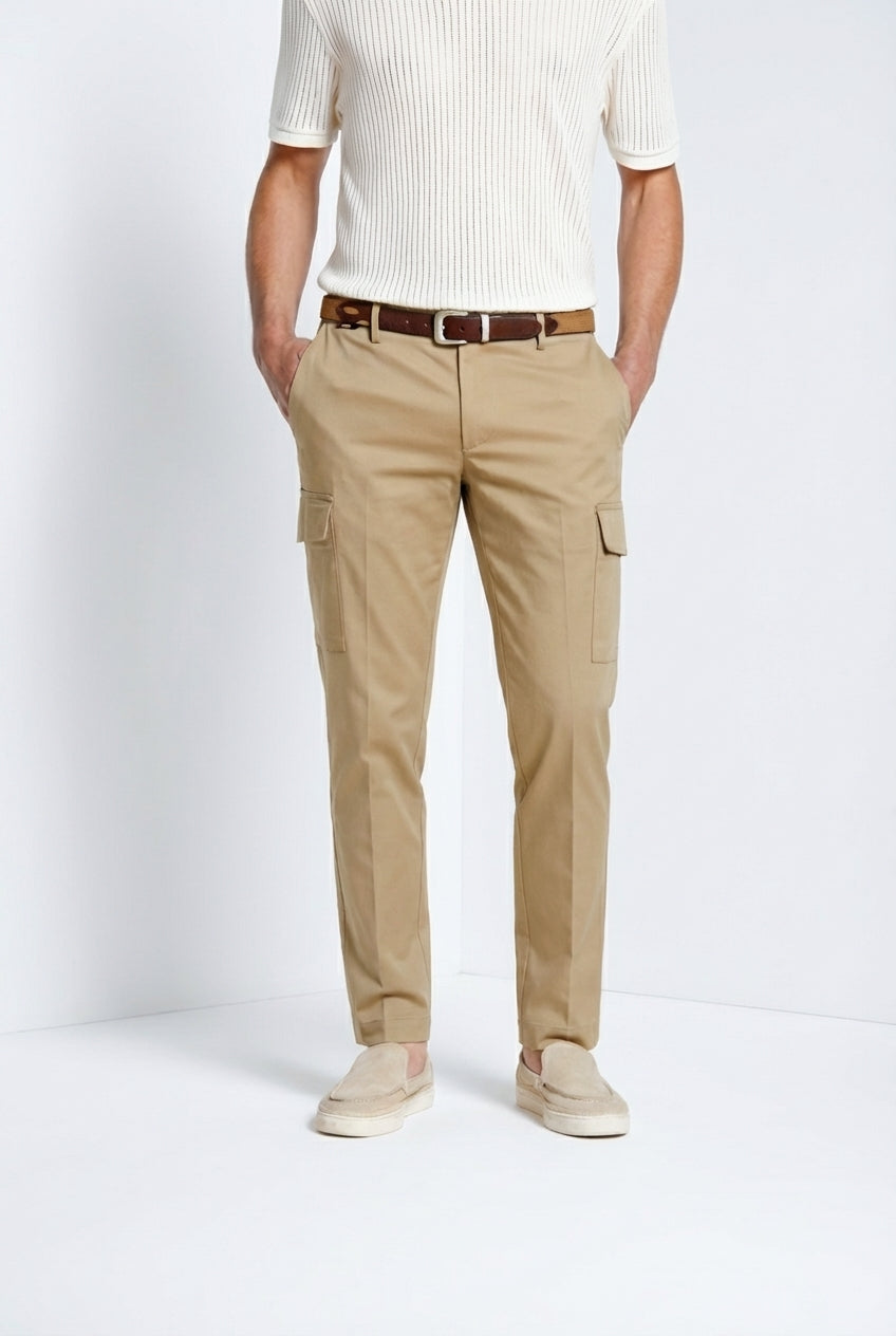 Chile Royal men's cargo pants gabardine piece dyed regular fit